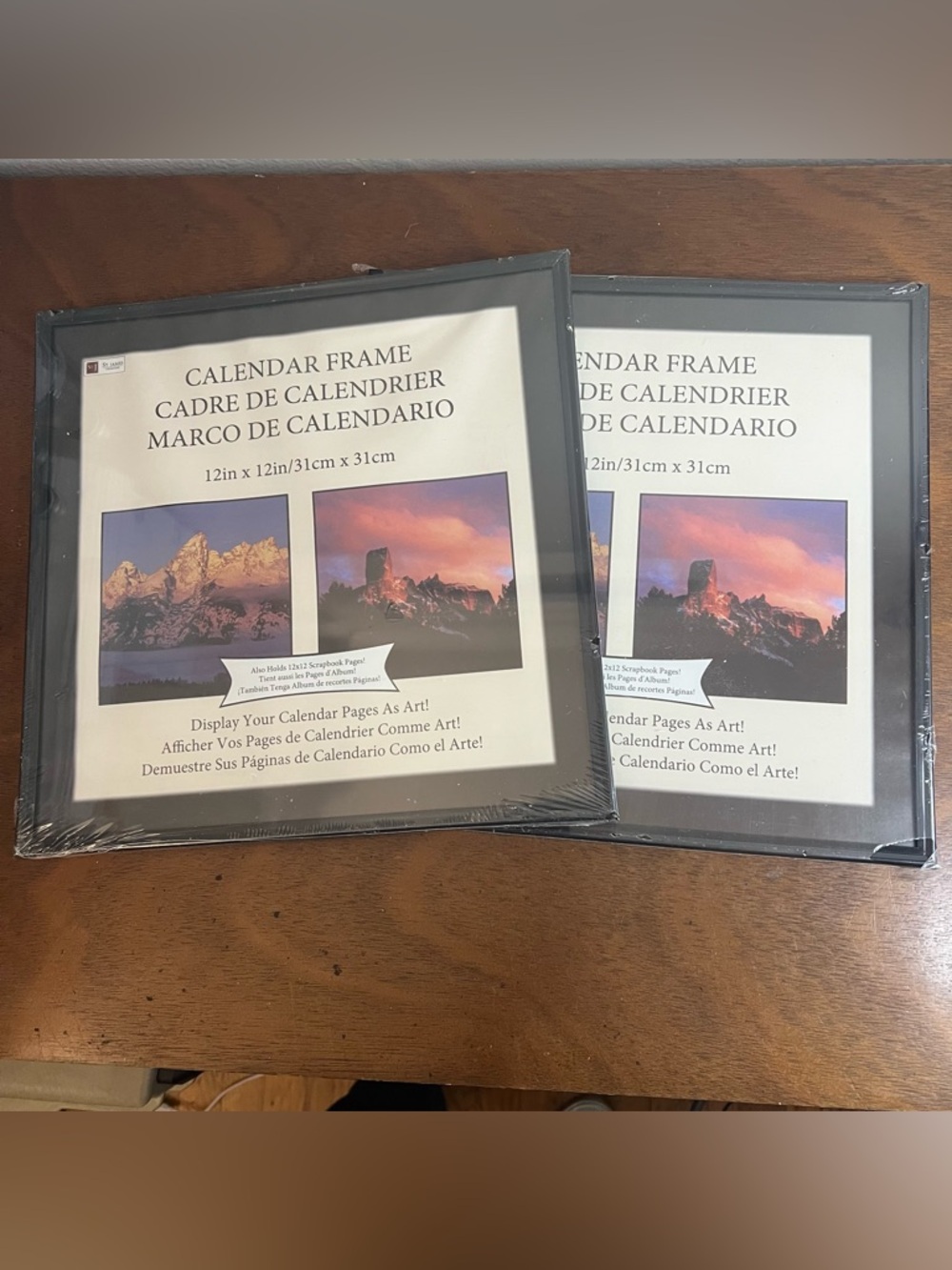 NWT Set of Two Michaels Stores Calendar‎ Black Calendar Frame 12x12 Collectible